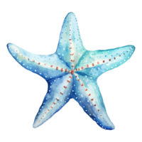estrelas do mar aquarela, mar animais aguarela pintura, generativo ai. png