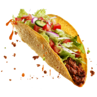 messicano cibo tacos, taco con carne la verdura, delizioso taco, generativo ai. png