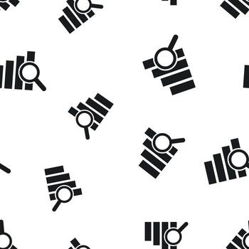 Financial forecast icon seamless pattern background. Business concept vector illustration. Analytics financial forecast symbol pattern.