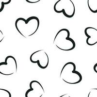 Hand drawn hearts icon seamless pattern background. Business concept vector illustration. Love sketch doodle heart symbol pattern.