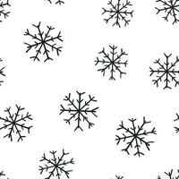 Hand drawn snowflake icon seamless pattern background. Business concept vector illustration. Handdrawn winter christmas symbol pattern.