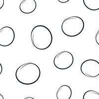 Hand drawn scribble circles line sketch icon seamless pattern background. Business concept vector illustration. Circular scribble doodle symbol pattern.