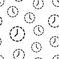 Clock time icon seamless pattern background. Business concept vector illustration. Timer symbol pattern.