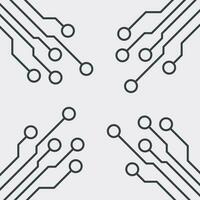 Circuit board icon. Technology scheme symbol flat vector illustration on white background.