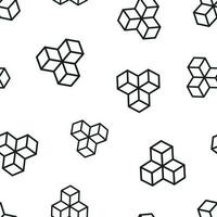Blockchain technology icon seamless pattern background. Business concept vector illustration. Cryptography cube block symbol pattern.