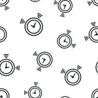 Clock timer icon seamless pattern background. Business concept vector illustration. Time alarm stopwatch clock symbol pattern.