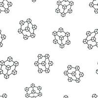 Blockchain technology icon seamless pattern background. Business concept vector illustration. Cryptography cube block symbol pattern.