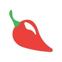 Chili pepper in flat style. Spicy peppers illustration on white isolated background. Chili paprika business concept. vector