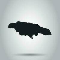 Jamaica vector map. Black icon on white background.