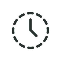 reloj hora icono en plano estilo. vector ilustración. negocio concepto reloj Temporizador pictograma.