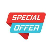 Special offer banner badge icon. Vector illustration. Business concept special offer pictogram.