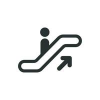 Escalator elevator icon. Vector illustration. Business concept escalator pictogram.