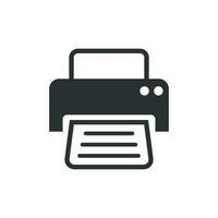 Printer icon. Vector illustration. Business concept document printing pictogram.