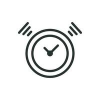 Clock timer icon in flat style. Time alarm illustration on white isolated background. Stopwatch clock business concept. vector