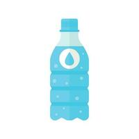 agua botella icono en plano estilo. botella ilustración en blanco aislado antecedentes. agua el plastico envase concepto. vector