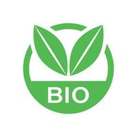 bio etiqueta Insignia vector icono en plano estilo. eco orgánico producto sello ilustración en blanco aislado antecedentes. eco natural comida concepto.