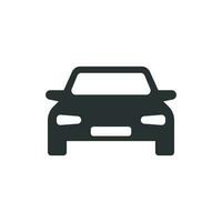 Car vector icon in flat style. Automobile vehicle illustration on white isolated background. Car sedan concept.