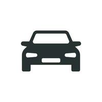 Car vector icon in flat style. Automobile vehicle illustration on white isolated background. Car sedan concept.