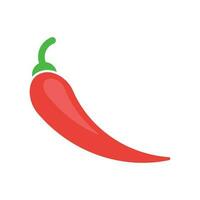 Chili pepper in flat style. Spicy peppers illustration on white isolated background. Chili paprika business concept. vector