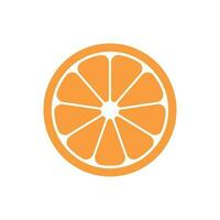 Orange fruit vector icon in flat style. Orange citrus illustration on white isolated background. Tropical food concept.