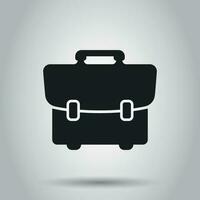Suitcase box icon. Vector illustration on isolated background. Business concept luggage pictogram.