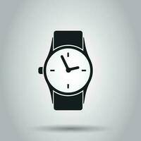 Clock watch icon. Vector illustration on isolated background. Business concept clock  pictogram.