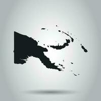 Papua New Guinea vector map. Black icon on white background.