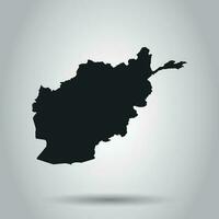 Afganistán vector mapa. negro icono en blanco antecedentes.