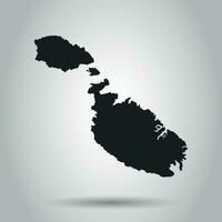 Malta vector map. Black icon on white background.