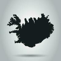 Iceland vector map. Black icon on white background.