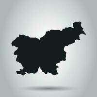 Slovenia vector map. Black icon on white background.