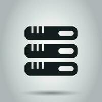 Database, server vector icon. Storage vector illustration.