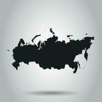 Rusia mapa icono. plano vector ilustración. Rusia firmar símbolo con sombra en blanco antecedentes.