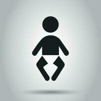 Baby vector icon. Child flat illustration. Business concept simple flat pictogram on isolated background.
