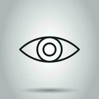 sencillo ojo icono. vector ilustración en aislado antecedentes. negocio concepto vista ojo pictograma.