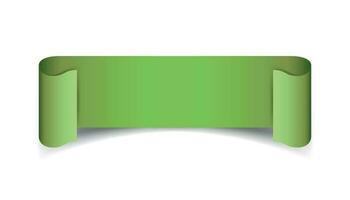 Empty ribbon vector icon. Blank sticker label on white background.