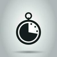 Clock timer icon. Vector illustration on isolated background. Business concept clock  pictogram.