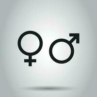 Gender sign icon. Vector illustration on isolated background. Business concept men and women pictogram.