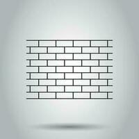 Wall brick stone icon. Vector illustration on isolated background. Business concept wall pictogram.