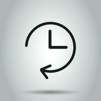 Clock timer icon. Vector illustration on isolated background. Business concept clock  pictogram.