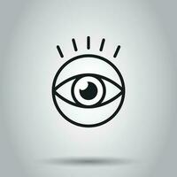 Simple eye icon. Vector illustration on isolated background. Business concept eyesight eye pictogram.