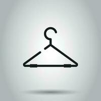 Hanger icon. Vector illustration on isolated background. Business concept wardrobe hander pictogram.