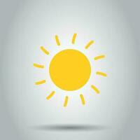 Sun icon. Vector illustration on isolated background. Business concept sun with ray pictogram.
