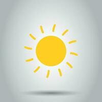 Sun icon. Vector illustration on isolated background. Business concept sun with ray pictogram.