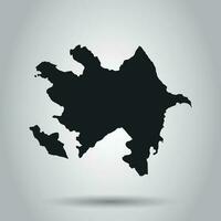 Azerbaijan vector map. Black icon on white background.