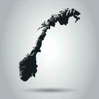 Norway vector map. Black icon on white background.