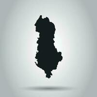 Albania vector map. Black icon on white background.
