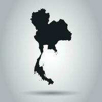 Thailand vector map. Black icon on white background.