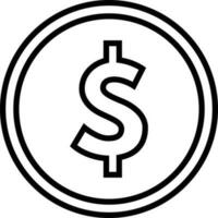 dólar icono en línea de moda estilo . dinero icono vector . dólar circulo icono . ganancias icono