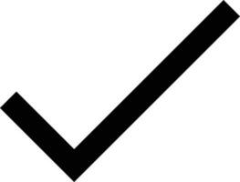 Black tick icon . Check mark vector icon isolated on white background . Correct icon . Approved icon
